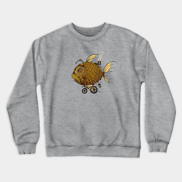 Golden Fish Crewneck Sweatshirt by mangulica